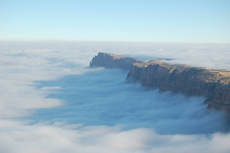 Illustration for article titled Grand Canyon completely flooded by clouds in "once-in-a-lifetime" event